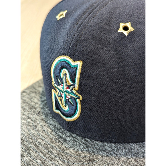 New Era Seattle Mariners 2016 All Star 59FIFTY 7-7/8 Hat MLB ASG Patch Grommets - Picture 5 of 13